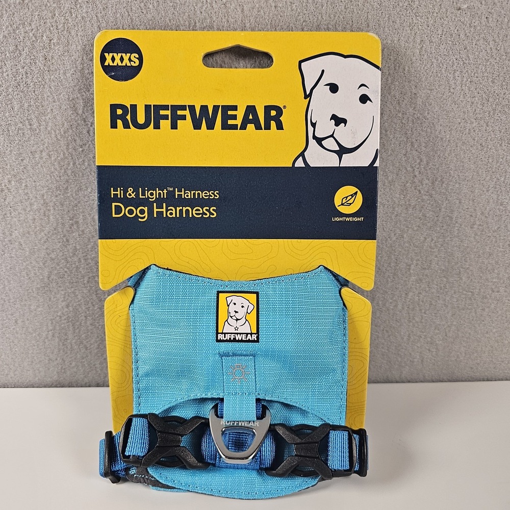 Ruffwear Hi & Light Dog Harness XXXS Blue Atoll 9-13" Lightweight Reflective